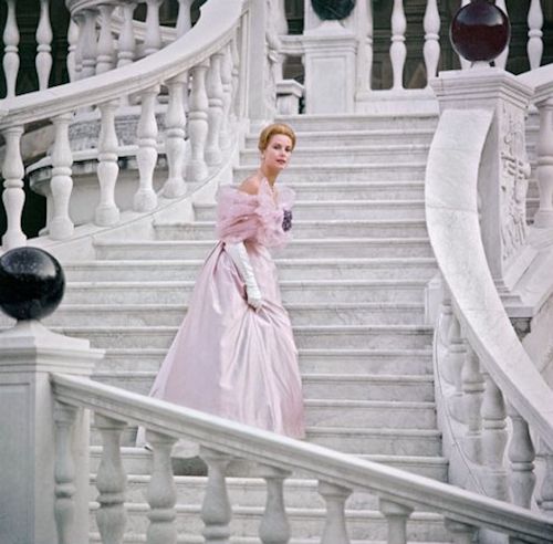 Grace Kelly in a pink gown