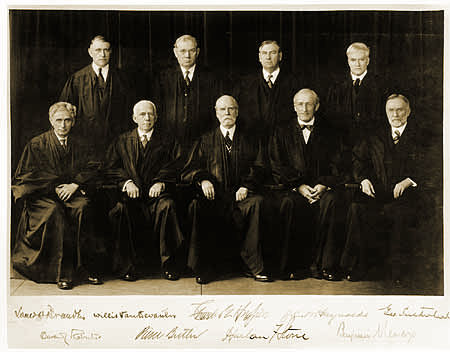 Photo of Justices of the Supreme Court in 1932
