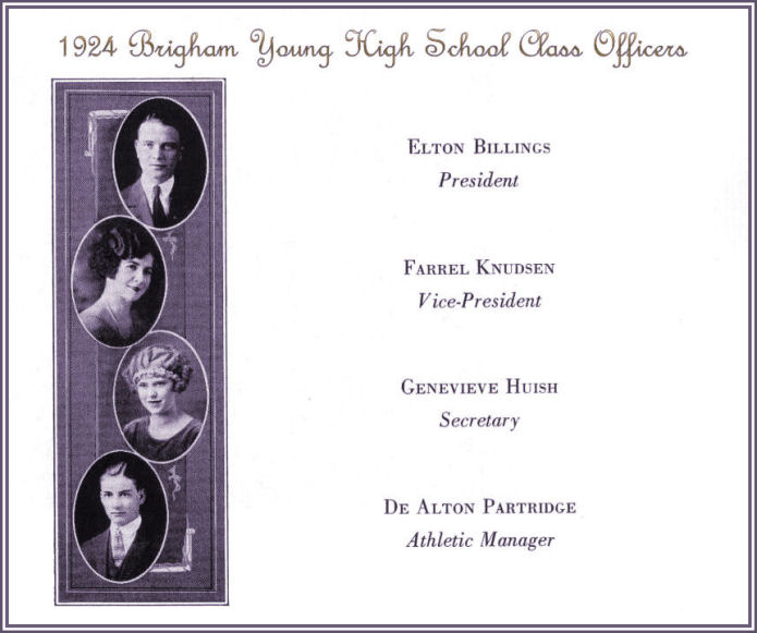 The Class of 1924 of Brigham Young High School