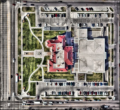 Aerial View of Provo's Academy Square