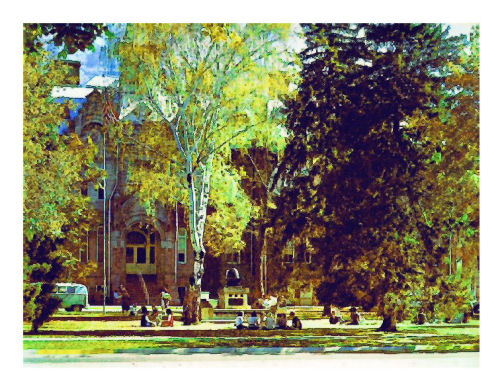 Lawn in Front of Education Building 1962