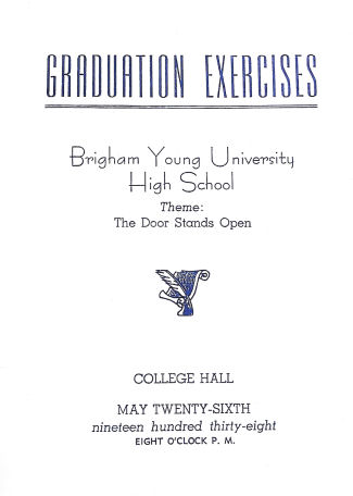 1938 BYH Graduation Program - 1