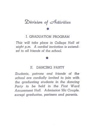 1938 BYH Graduation Program - 2