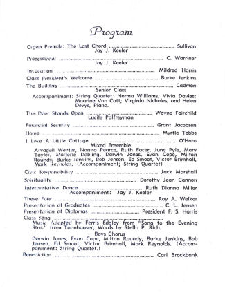 1938 BYH Graduation Program -3B - Click Larger