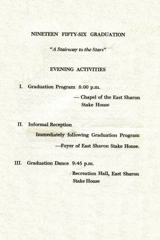 BYH Class of 1956 Graduation Program 2
