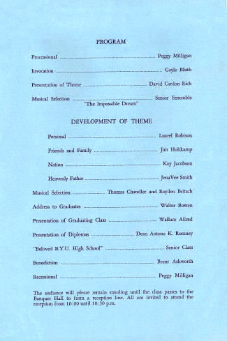 1967 BYH Graduation Program - 4