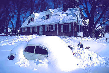 Volkswagen in snow